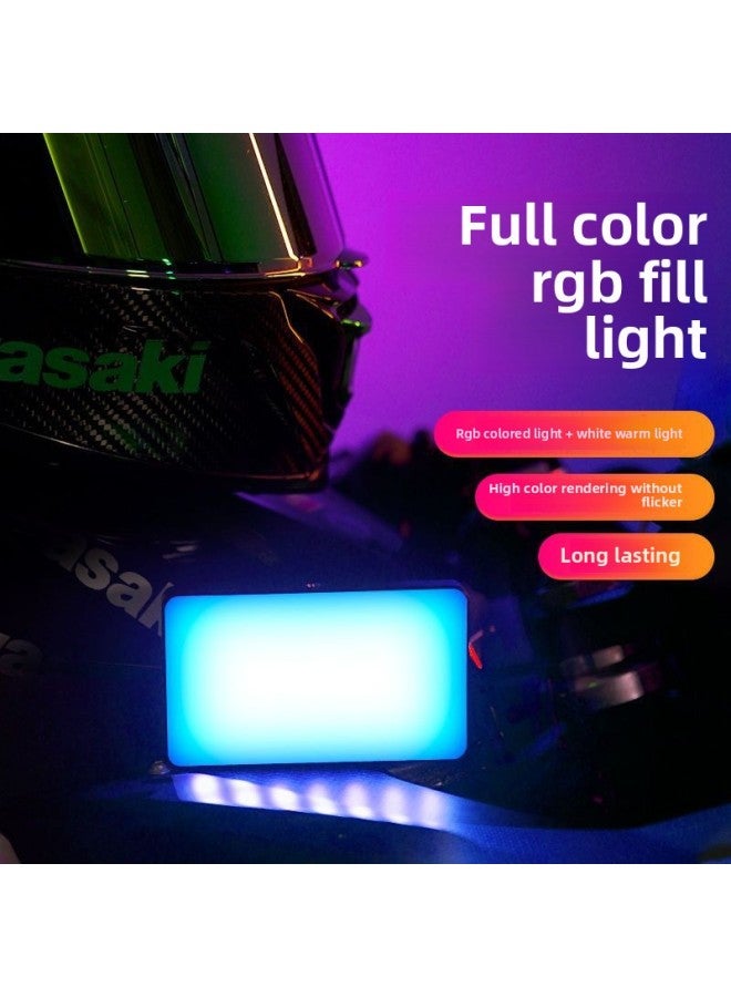Customized Large Rgb Flap Pocket Pants Light Portable Camera Fill Light Photography Slr Mobile Phone Lighting Beauty Handheld Light-Specification:Rgb Pocket Light + Pan/tilt + 19cm Small Bracket  - Image 4