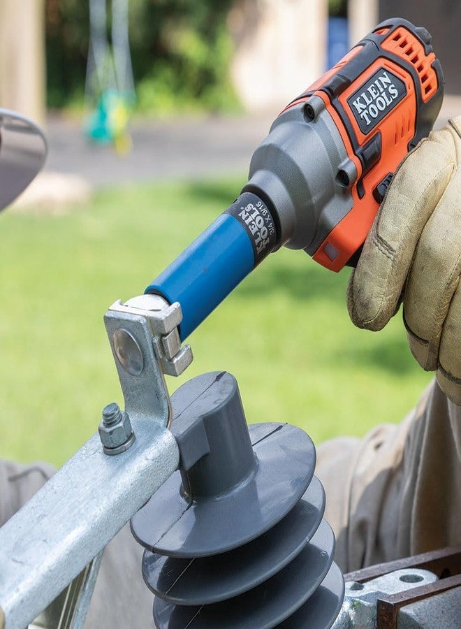 Klein Tools 66030 2-in-1 Non-Marring Impact Socket, Coated 12-Point Deep Sockets, 3/4- and 9/16-Inch Sizes - Image 3