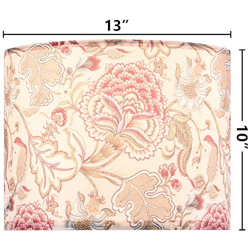 GO&SO Lamp Shades Set of 2 for Table Lamps 13 Top x 13 Bottom x 10 HighSpider Printing Floral Plants Lampshades Medium Drum Lamp Shades for Living RoomBedroom Lamps Assembly Required By GOSO - Image 3