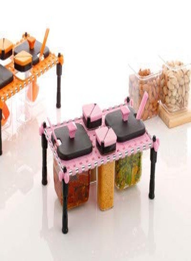 MD webline Multipurpose Spice Rack Jars & Containers, Spice Masala Rack Jars for Kitchen, Attractive Look (Multi Color) (Khatli Spice Rack) - Image 3