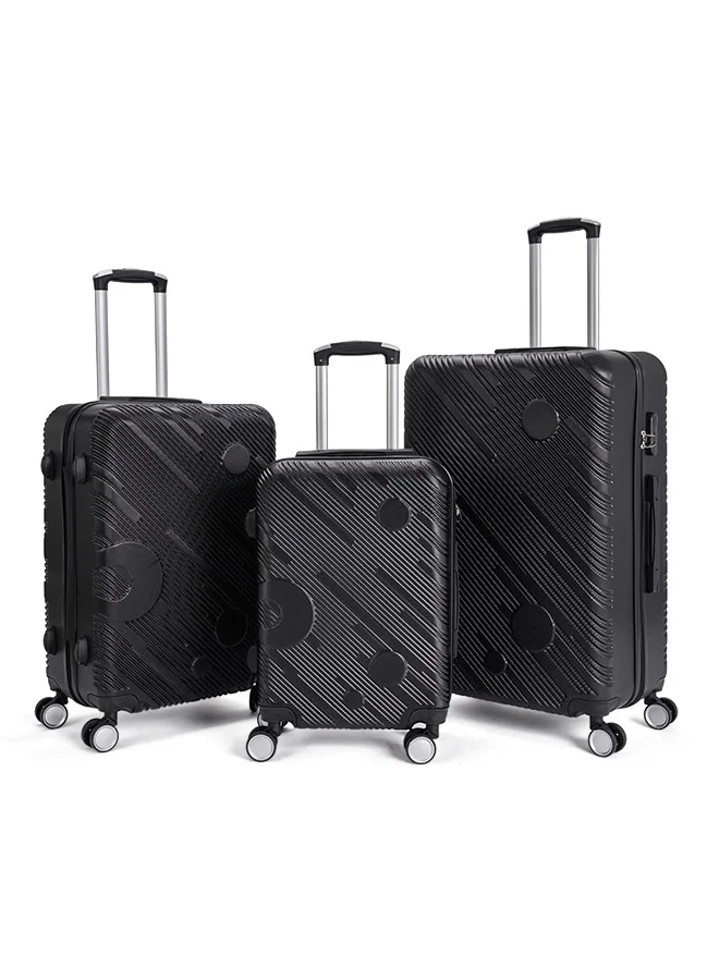 LIMRA Travel Bags From limra it consists of 3 luggage bags with a modern design and a solid black color