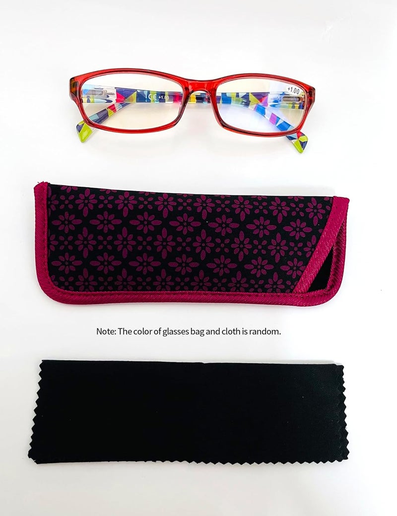 LANLANG 3-Pack Blue Light Blocking Reading Glasses for Women with 3 fashion colors, Spring Hinge, Anti Eyestrain Anti UV L-L010 - Image 5