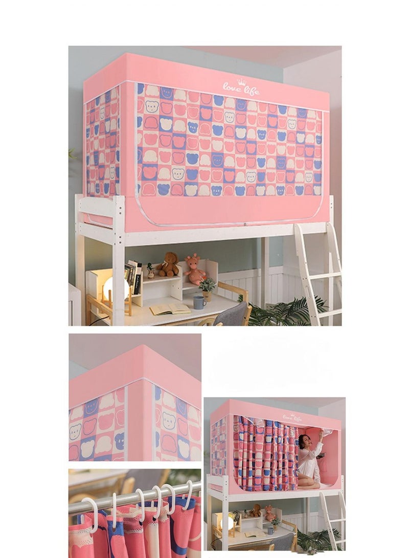 general Cartoon Deck Curtain Student Dormitory Bed Curtains Mosquito Net With Bracket Gift For The Start Of The School Season - Image 2