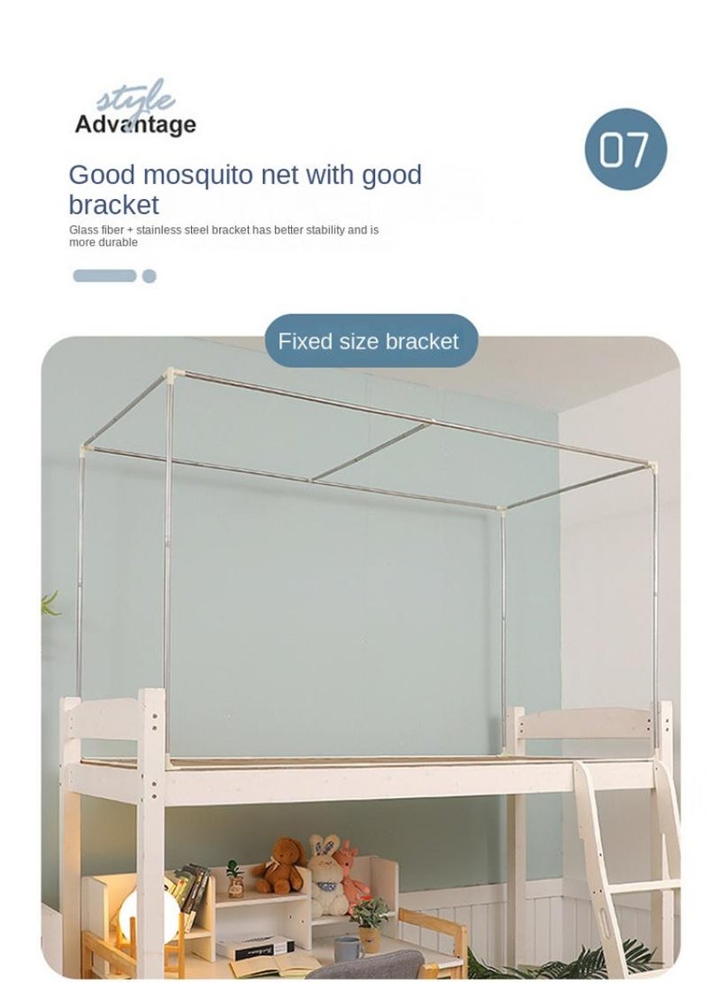 general Cartoon Deck Curtain Student Dormitory Bed Curtains Mosquito Net With Bracket Gift For The Start Of The School Season - Image 5