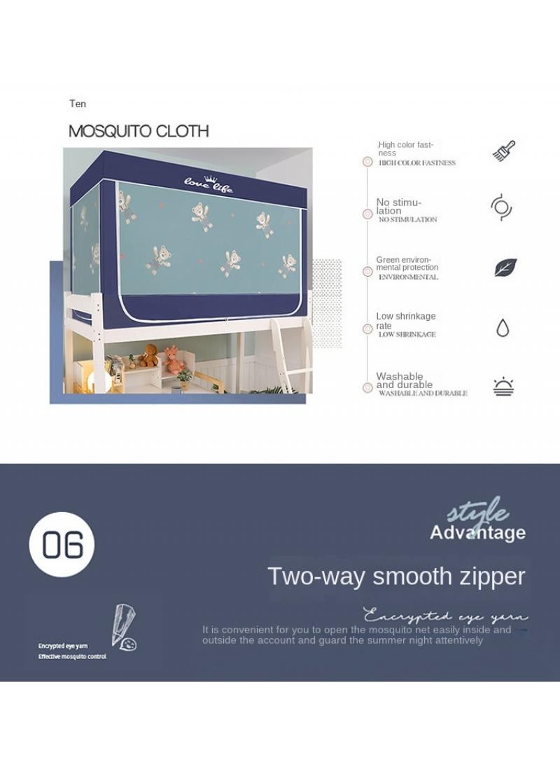 general Cartoon Deck Curtain Student Dormitory Bed Curtains Mosquito Net With Bracket Gift For The Start Of The School Season - Image 3