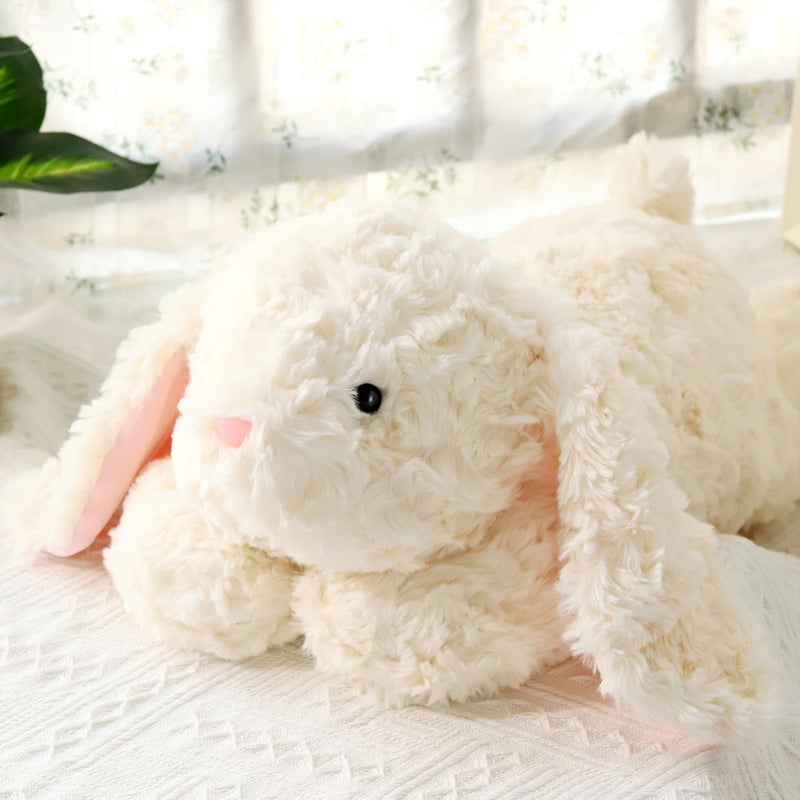 IFX24 Soft Weighted Bunny Stuffed Animal 20.5" 2Lbs, Sturdy and Fluffy Beige Rabbit Plush Toy for Kids Cuddle, Cute Plushy Hugging Pillow Toy for Kids (20.5"x7.9"x5.9") - Image 1