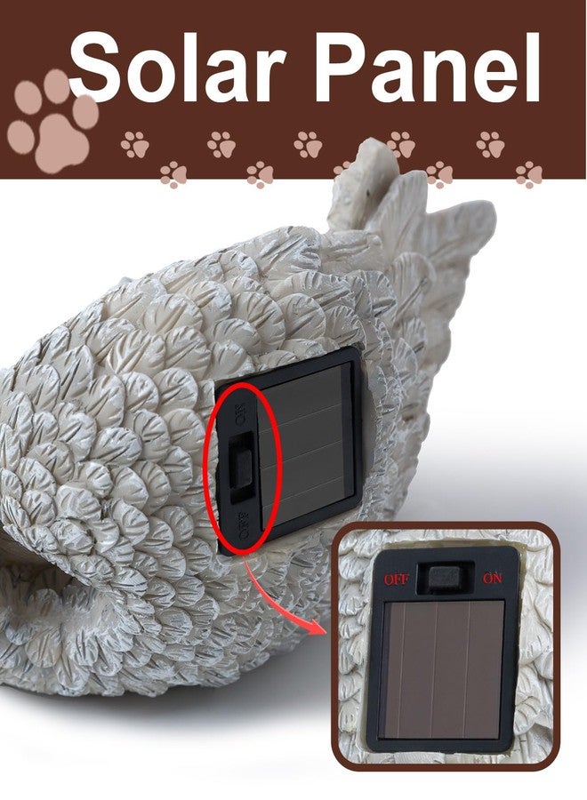 MoDinity Dog Memorial Gift, Angel Memorial Dog Statue with Photo Frame, Forever My Guardian Angel Garden Solar Light Dogs for Pet Memorial Stone - Image 2