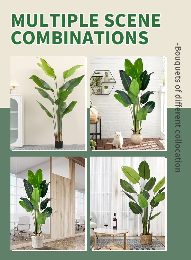 Generic 160cm Artificial Banana Trees, Artificial Bird of Paradise Plant with Pot,for Home Office Living Room Indoor Decor  - Image 5