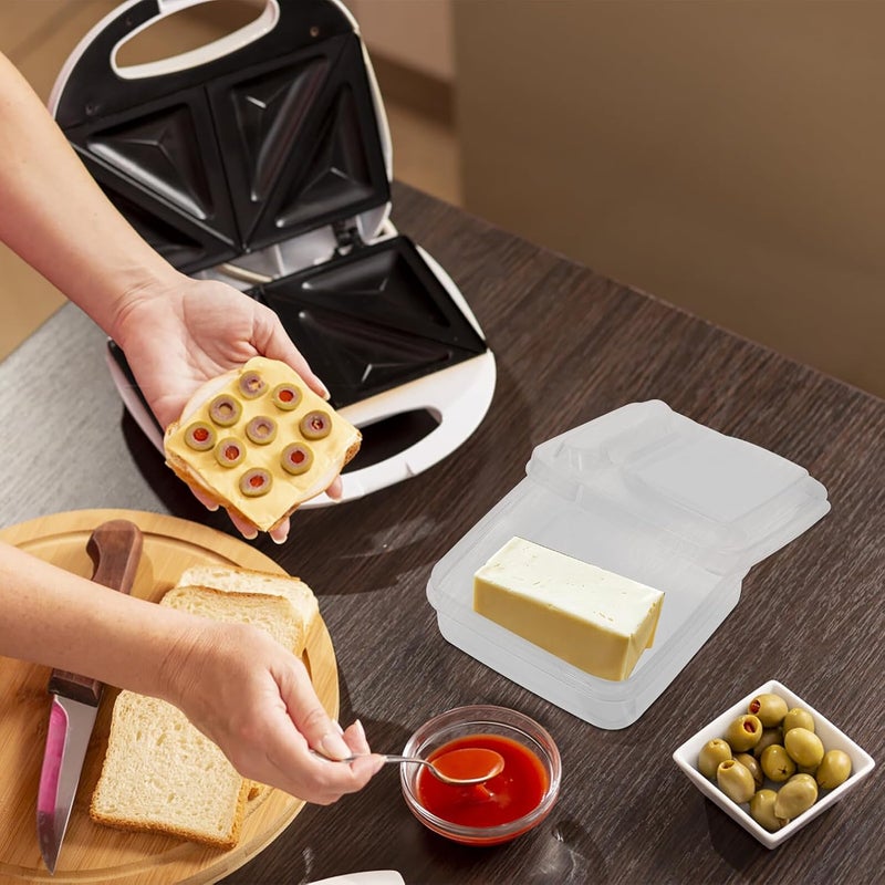 2pcs Cheese Slice Storage Boxes with Flip Lids Airtight Food Fresh-keeping Cases for Refrigerator Butter and Cheese Slices Preservation Kitchen Organizer - Image 4