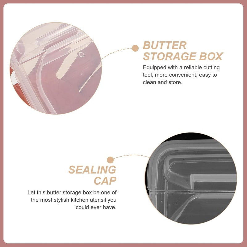 2pcs Cheese Slice Storage Boxes with Flip Lids Airtight Food Fresh-keeping Cases for Refrigerator Butter and Cheese Slices Preservation Kitchen Organizer - Image 3