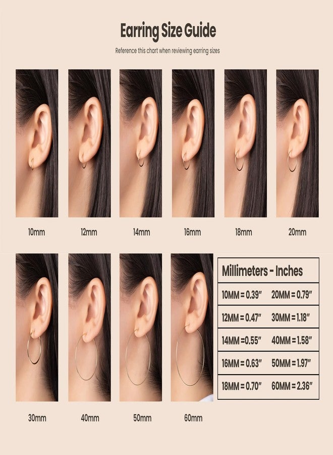 PORI JEWELERS Real Solid 14K Gold 1MMx40MM Round Endless Hoop Earrings -Great for Earrings, Second Hole, Lip, Nose, or Cartilage Piercings - Image 3