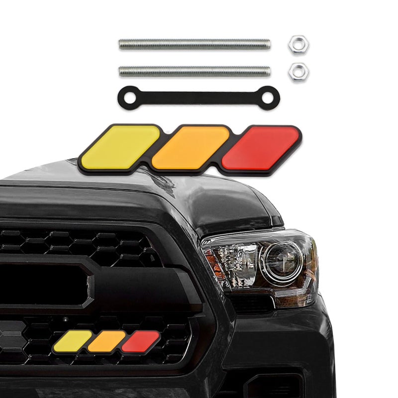 شعار ديكور شبكة TRD ثلاثي الألوان ترقية شعار إدراج الشبكة