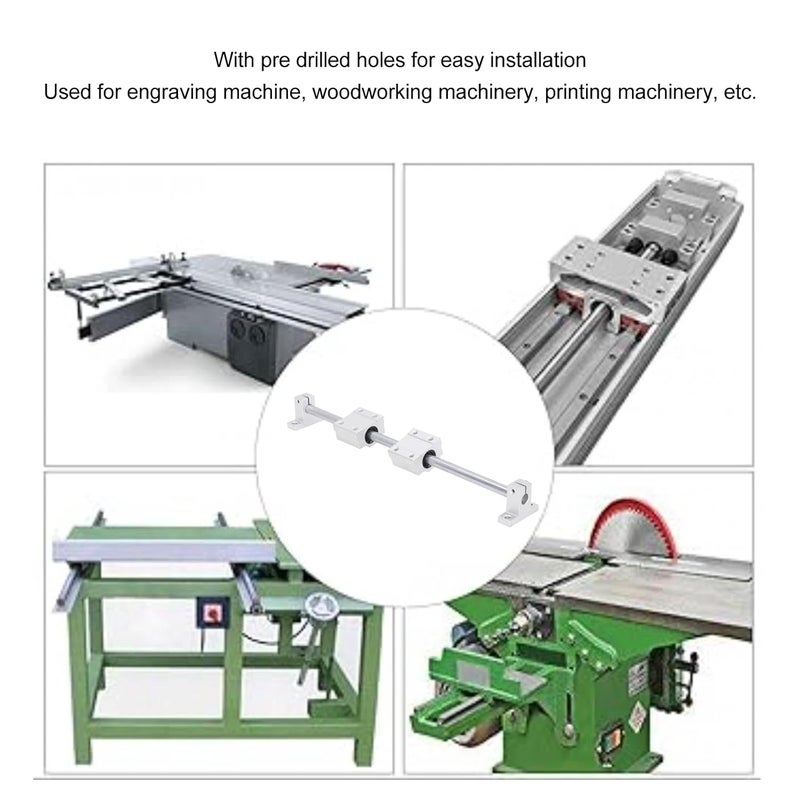 Simple multi-feature universal build 10-200 Set for CNC Machine Tool, Woodworking and Printing Machinery - 4 Linear Motion Ball Bearings, 2 Shaft Rods and Slide Block Support Mounts - GCr15 45 Carbon Steel, g6 h6 (Shaft 10‑200 Set) Light durable upgraded substance Easy assemble Multi-price design picks KSA market popular practical build Global assemble options All environment compatible Gulf climate fit Low wear optimized build Bug proof seal Season change compatible build General compatible design Gulf popular simple design Elegant upgraded practical design Neat shape Transit damage minimized design Light & heavy use compatible Trendy natural tone options Ready varied options Upgraded general grade quality Gulf standard sizing alternatives Modern color selections All temp range compatible build Advanced minimal build Practical design alternatives - Image 2