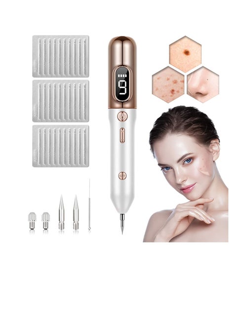 Skin Tag Remover, KASTWAVE Skin Tag Removal Kit Tools with Home Usage USB Charging/30 Replaceable Device to Remove Skin Tags- Gold