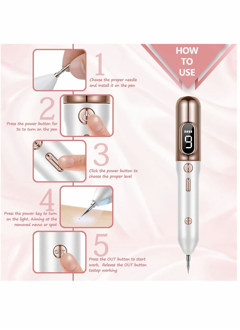 KASTWAVE - Skin Tag Remover, KASTWAVE Skin Tag Removal Kit Tools with Home Usage USB Charging/30 Replaceable Device to Remove Skin Tags- Gold - Image 1