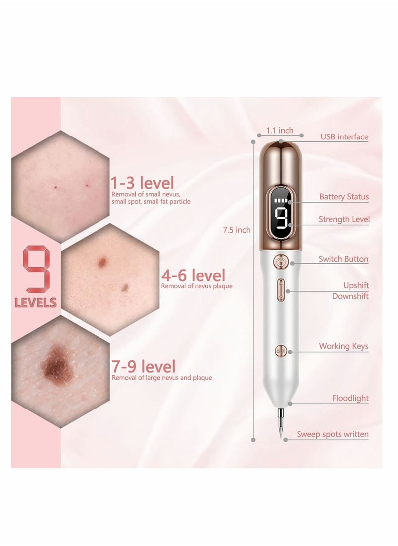KASTWAVE - Skin Tag Remover, KASTWAVE Skin Tag Removal Kit Tools with Home Usage USB Charging/30 Replaceable Device to Remove Skin Tags- Gold - Image 1