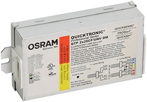 OSRAM SYLVANIA Sylvania Compact Fluorescent Ballast with Bottom Or Side Leads Qtp/2X26/Cf/Unv-645613 - Image 1