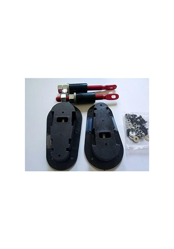 TEAMWILL Carbon Fiber Racing Car Bonnet Plus Flush Mount Hood Latch Steel Pin Locking Kit - Image 4