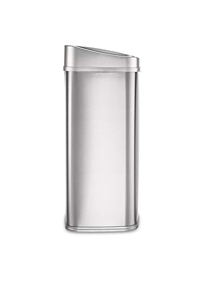 نينستارز DZT-50-28، 50 لترًا من سلة المهملات والقمامة الأوتوماتيكية بدون لمس والمستشعر الحركي المصنوعة من الفولاذ المقاوم للصدأ مع آلية غطاء فضية شديدة التحمل للمنزل والمطبخ والمكتب - Image 5