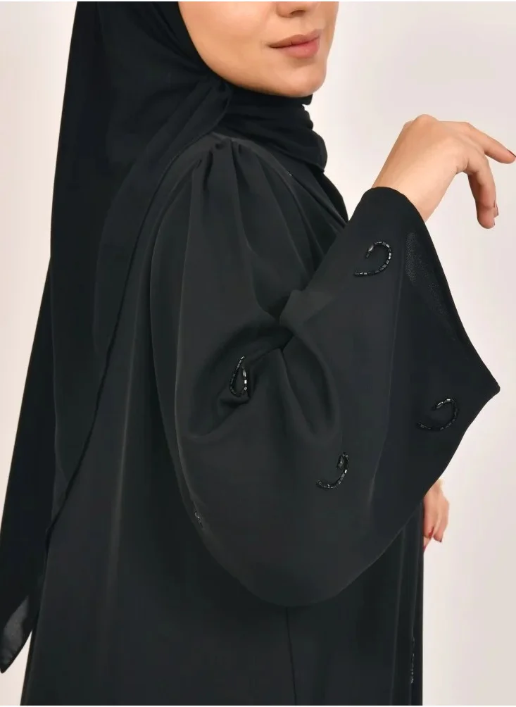 lamha abaya Dal Shin Abaya - Black with Sparse Black Doubt