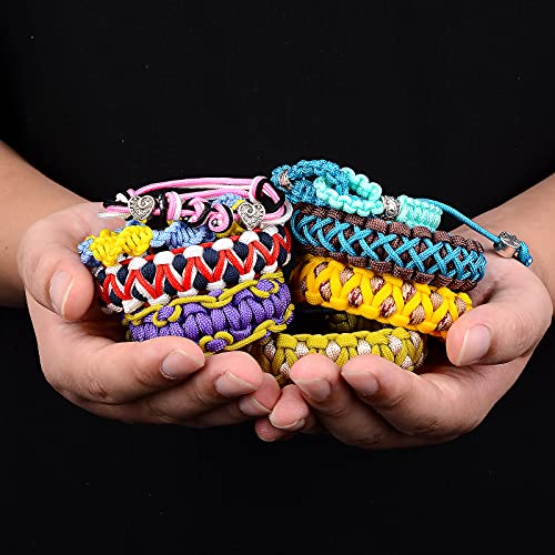 MONOBIN Micro Paracord Kit with Instructions, 10 Colors 20FT 2MM Paracord Combo Kit with Beads for Making Bracelets, Lanyards - Image 5