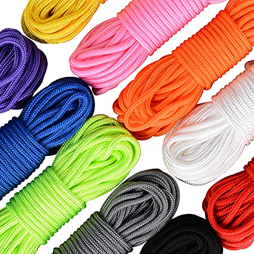 MONOBIN Micro Paracord Kit with Instructions, 10 Colors 20FT 2MM Paracord Combo Kit with Beads for Making Bracelets, Lanyards - Image 2
