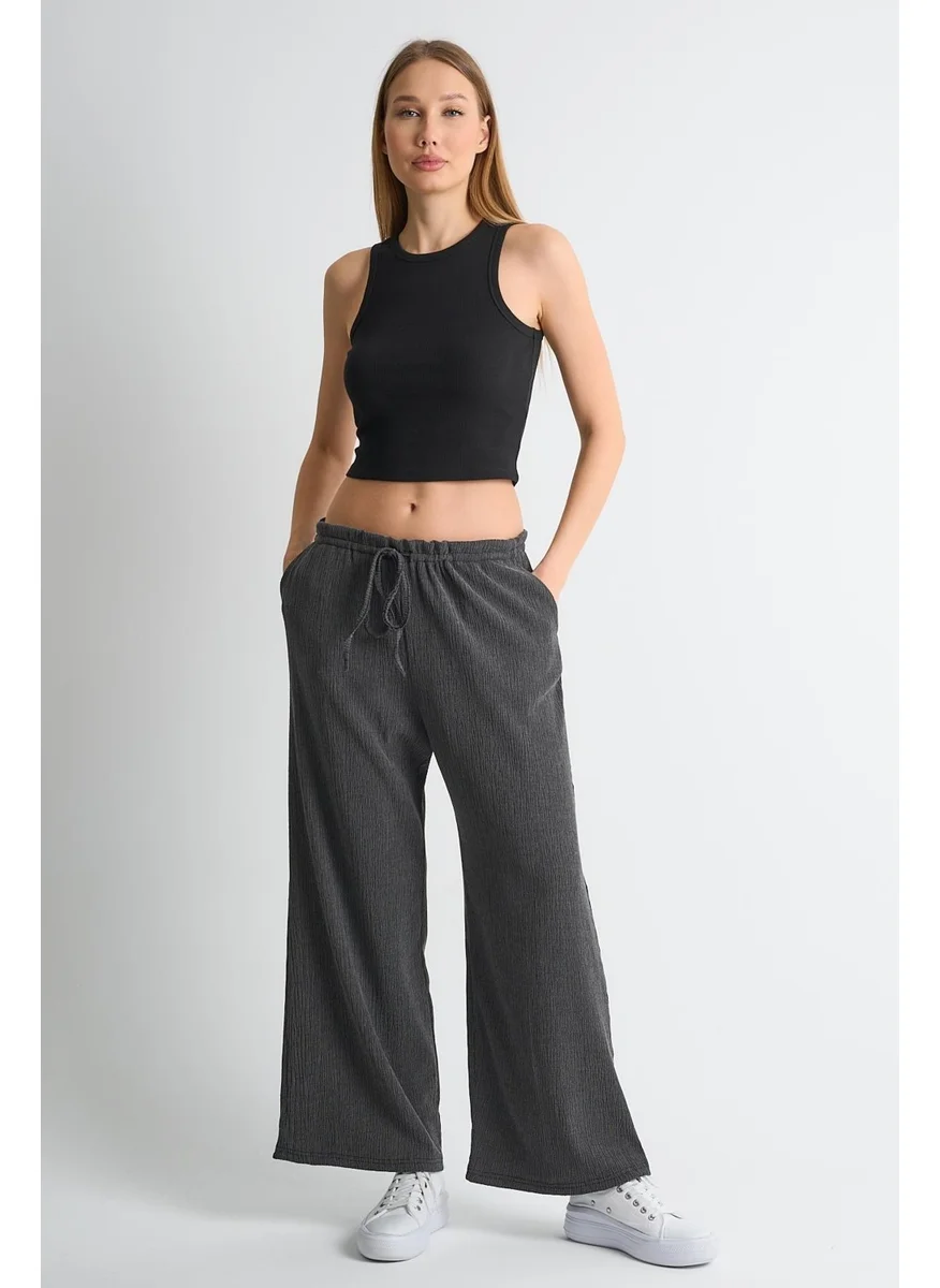 Alexander Gardi Alexandergardı Crepe Fabric Rope Tied Palazzo Trousers (B24-00231)