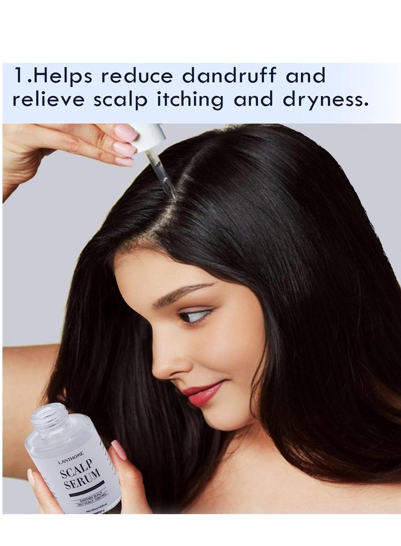 لانثوم العناية بفروة الرأس خلاصة مهدئة ، خلاصة فروة الرأس النعناع المرطبة ، تساعد على منع جفاف فروة الرأس وتقوية الشعر ، تنعش وتغذي فروة الرأس ، تمنع تساقط الشعر ، تتحكم في الزيوت خلاصة فروة الرأس المهدئة 30 مل - Image 3