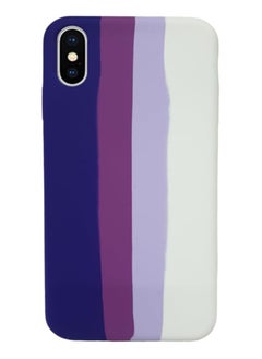 Generic Luxury Colorful Silicone Phone Cover for iphone XS max (Purple @ White) 