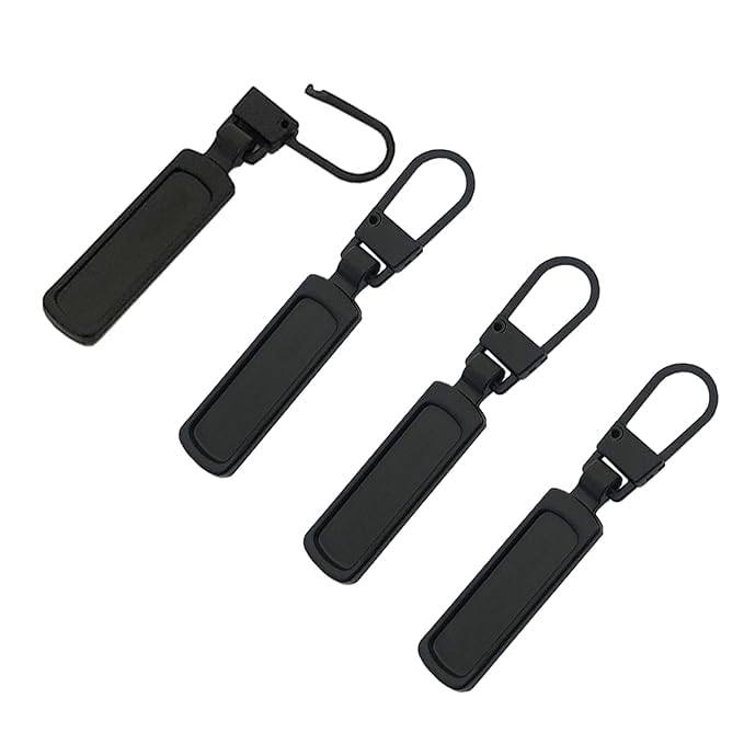 MFH 2PC Small Holes Zipper Zipper Pull Replacement Detachable Zipper Tab Repair for Clothing Jacket and 3PC Crash Pad Door Doorknob Back Wall Protector Savor Shockproof Crash Pad Pack of 2 Combo  - Image 2