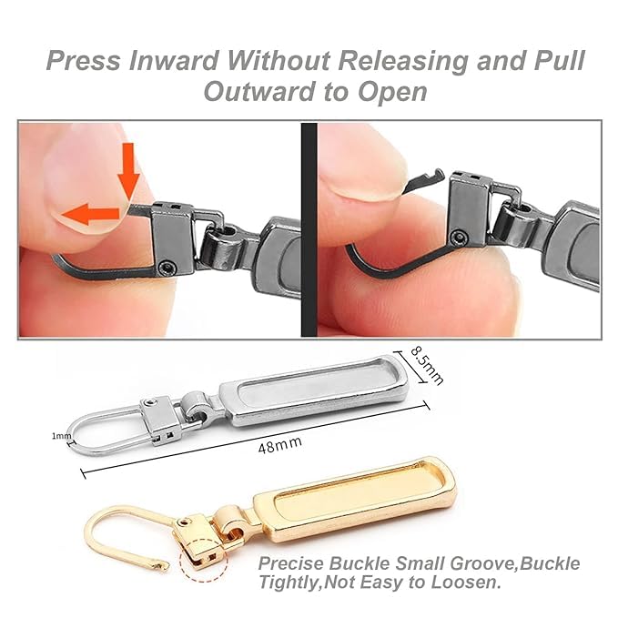 MFH 2PC Small Holes Zipper Zipper Pull Replacement Detachable Zipper Tab Repair for Clothing Jacket and 3PC Crash Pad Door Doorknob Back Wall Protector Savor Shockproof Crash Pad Pack of 2 Combo  - Image 4