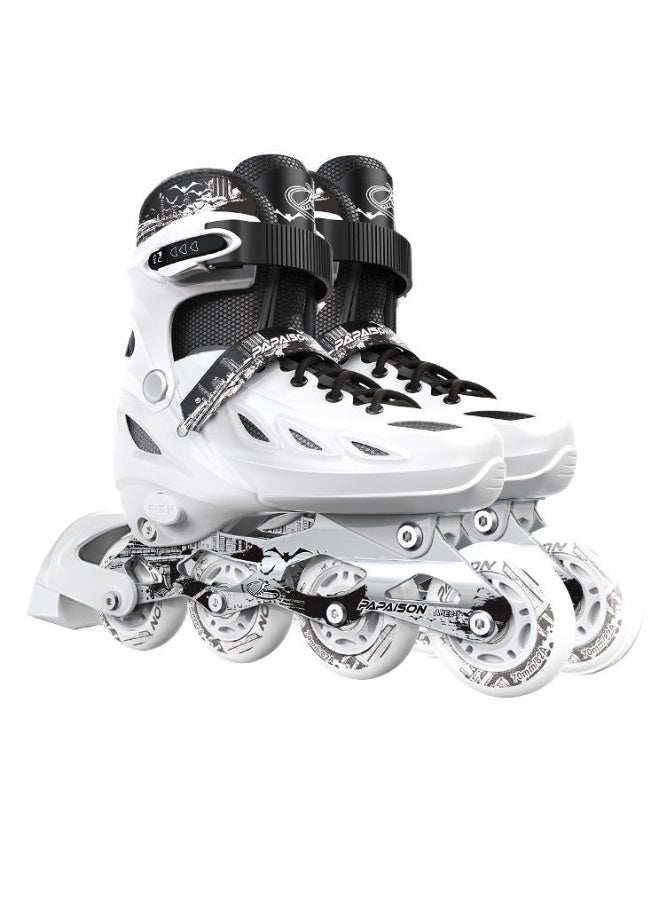 PAPAISON Roller Skating Shoes Inline Skates Adjustable Roller States with Full Light Up Wheel for Children - Image 1