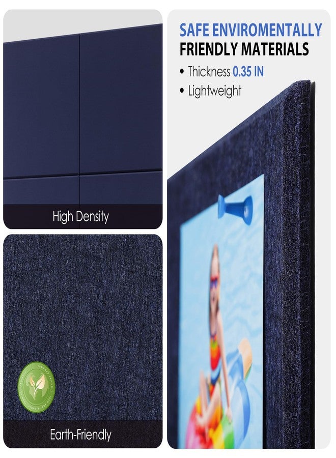 ماكسجير لوحة فلين كبيرة للجدران من ماكس جير، مقاس 36 × 24 بوصة، لوحة إعلانات زرقاء داكنة، عبوة من 6 قطع من بلاط الجدران اللبادي مع دبابيس تثبيت، لوحات فلين للمكاتب، لوحة دبابيس، لوحة إعلانات، لوحات فلين - Image 2