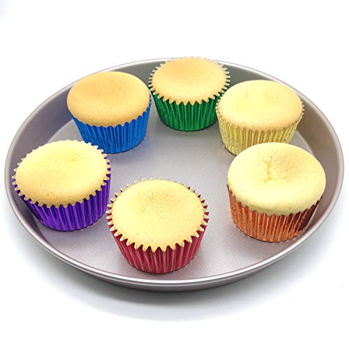 Mombake Rainbow 6 Bright Colors Standard Cupcake Liners Muffin Foil Paper Baking Cups, 120-Count - Image 5