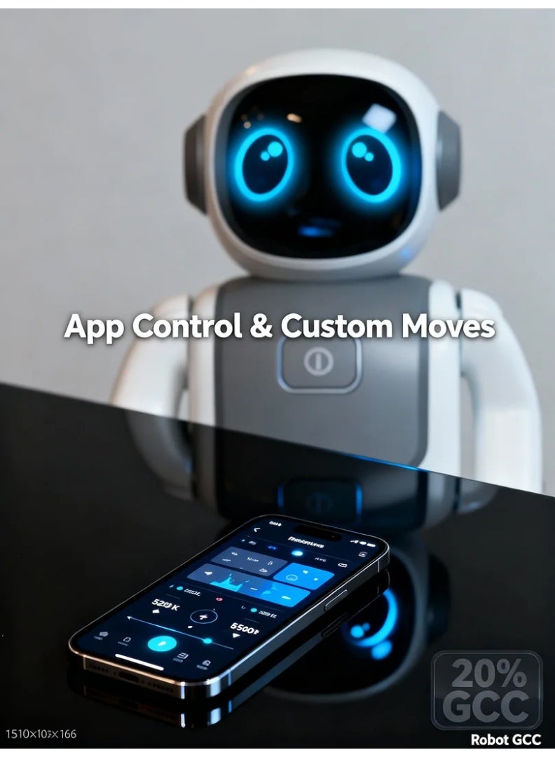 robotgcc Robert Holiday Gift for Kids | Dancing Robot Bluetooth Speaker | App-Controlled Custom Dance | Gesture Interactive | Smart Educational Toy - Image 4