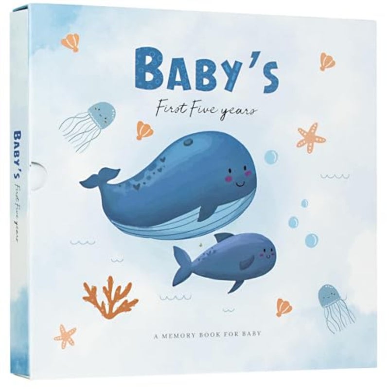 Keepsake Memory Book for Baby Boy Girl, Timeless First 5 Year Milestone Book to Record Every Event from Birth to Age 5 Gender Neutral Baby Journal Scrapbook Album for Ideal Baby ShowerPregnancy Gift - Image 1