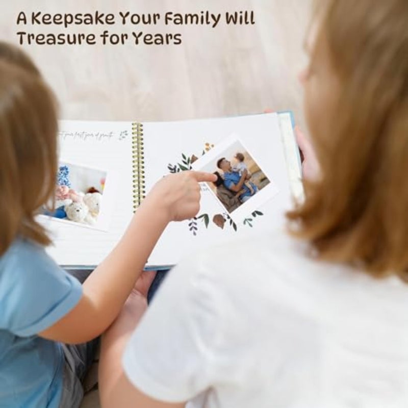 Keepsake Memory Book for Baby Boy Girl, Timeless First 5 Year Milestone Book to Record Every Event from Birth to Age 5 Gender Neutral Baby Journal Scrapbook Album for Ideal Baby ShowerPregnancy Gift - Image 4