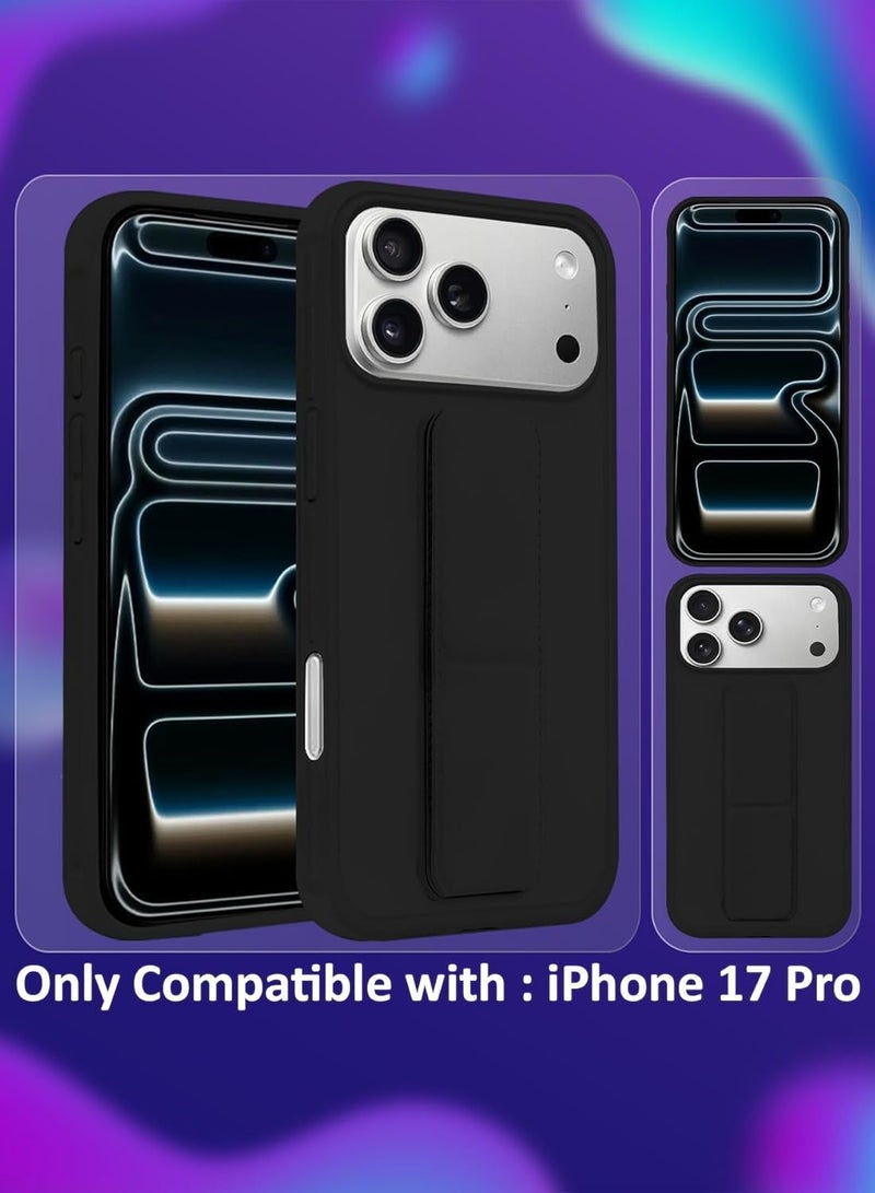 Houmt iPhone 17 Pro Case Finger Grip Holder Phone Cover For iPhone 17 Pro Multi-function Shockproof Case Two-in-One Phone Holder Cover For iPhone 17 Pro 6.3-inch - Image 2