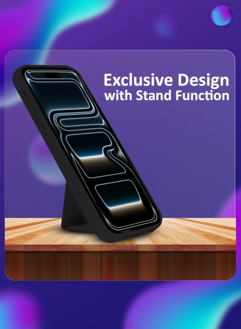 Houmt iPhone 17 Pro Case Finger Grip Holder Phone Cover For iPhone 17 Pro Multi-function Shockproof Case Two-in-One Phone Holder Cover For iPhone 17 Pro 6.3-inch - Image 3