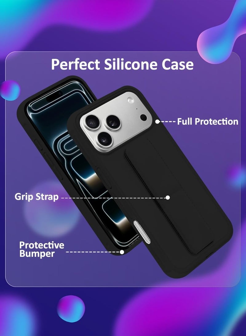 Houmt iPhone 17 Pro Case Finger Grip Holder Phone Cover For iPhone 17 Pro Multi-function Shockproof Case Two-in-One Phone Holder Cover For iPhone 17 Pro 6.3-inch - Image 4