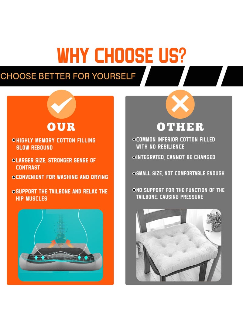 Donut Pillow Hemorrhoid Tailbone Cushion, Memory Foam Cushion for Long Sitting, Office Chair Cushion to Relieve Sciatica, Hemorrhoid Pillow Cushion for Tailbone Pain - Image 5