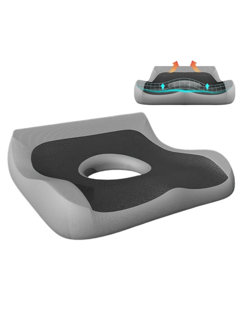 Donut Pillow Hemorrhoid Tailbone Cushion, Memory Foam Cushion for Long Sitting, Office Chair Cushion to Relieve Sciatica, Hemorrhoid Pillow Cushion for Tailbone Pain - Image 1