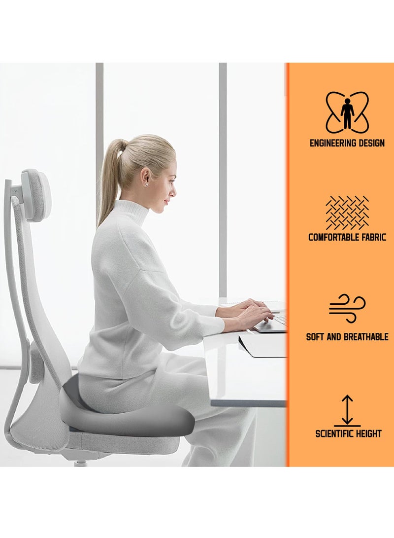 Donut Pillow Hemorrhoid Tailbone Cushion, Memory Foam Cushion for Long Sitting, Office Chair Cushion to Relieve Sciatica, Hemorrhoid Pillow Cushion for Tailbone Pain - Image 3