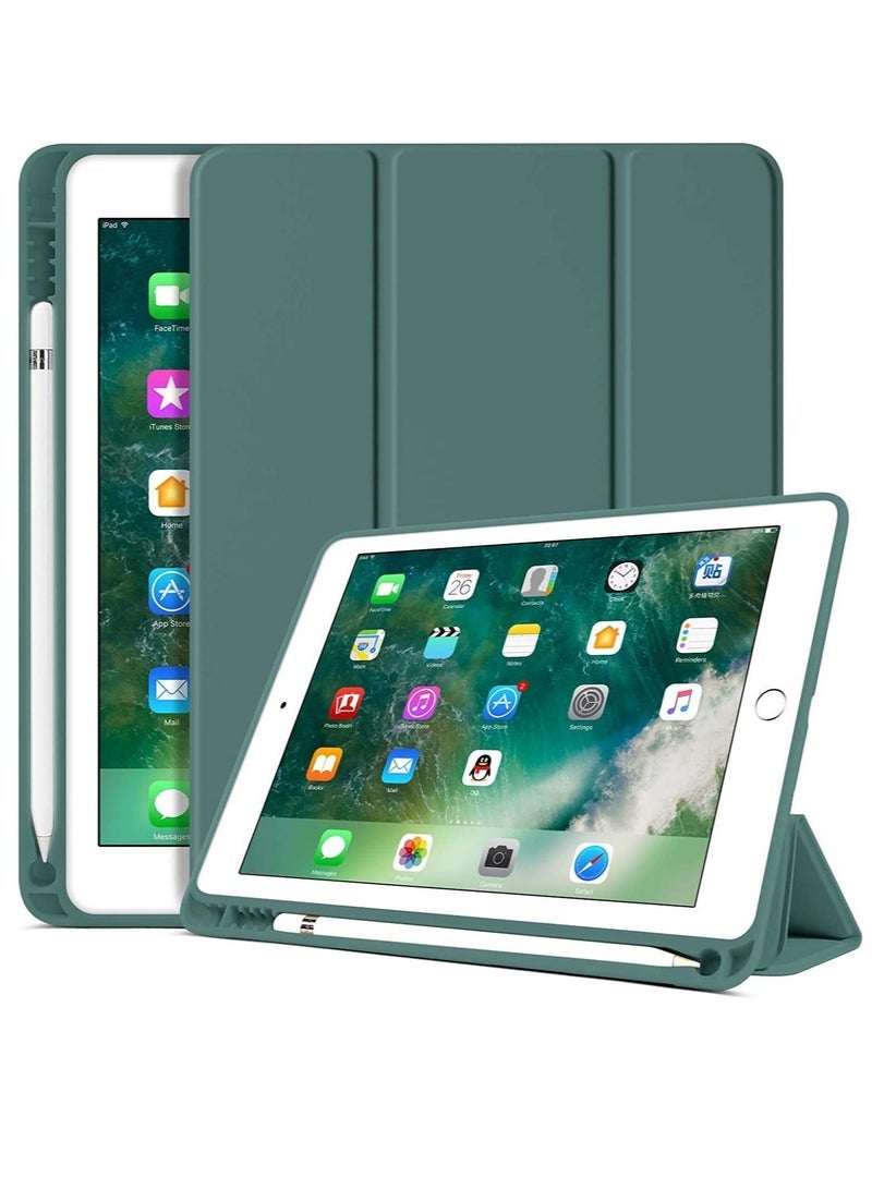 SmartGrist iPad 6th Generation Case, iPad 5th Generation Case with Pencil Holder, Premium Folio Folding Stand Smart Auto Wake/Sleep Protective Tablet Case Cover for Apple iPad 9.7 Inch 2018/2017 - Image 1