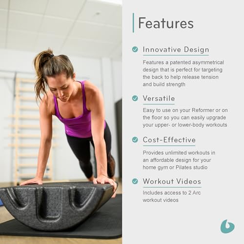 Balanced Body Pilates Arc, Step Barrel for Spine Exercises, Balance, Core Strengthening, and Stretching, Spine Corrector, Reformer Wedge, Fitness Training Tool, Pilates Equipment - Image 4
