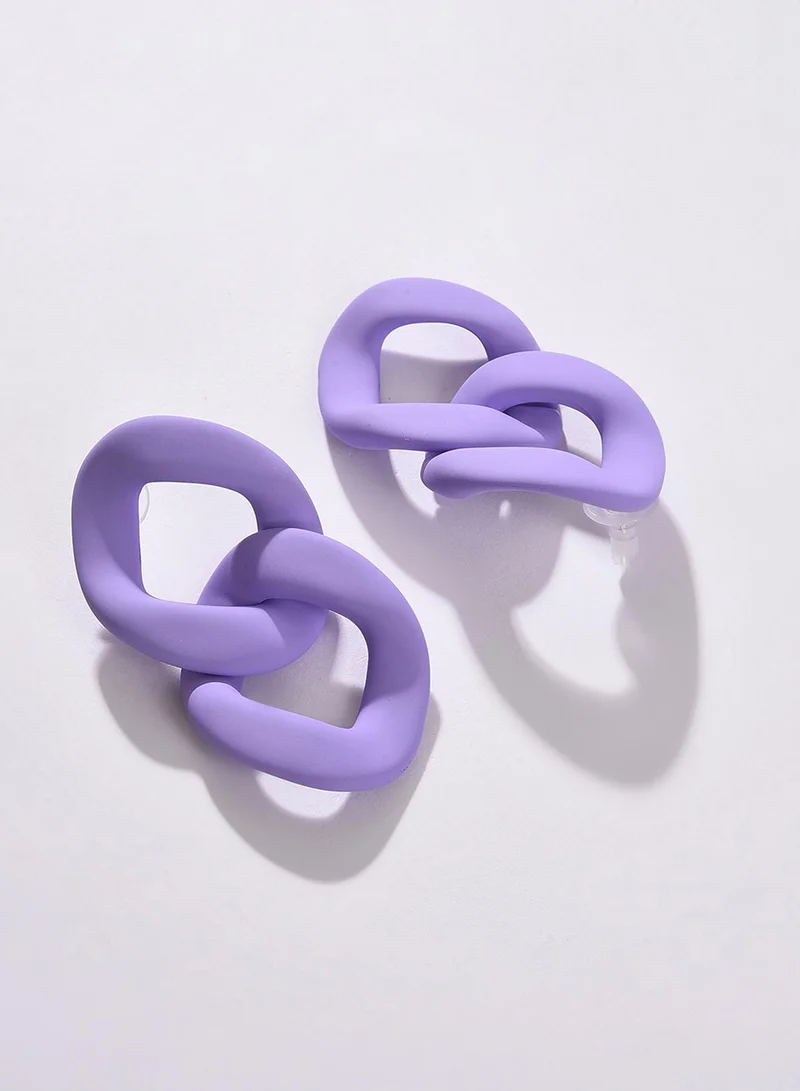 SOHI Purple Contemporary Artificial Stud Earring Jewellery