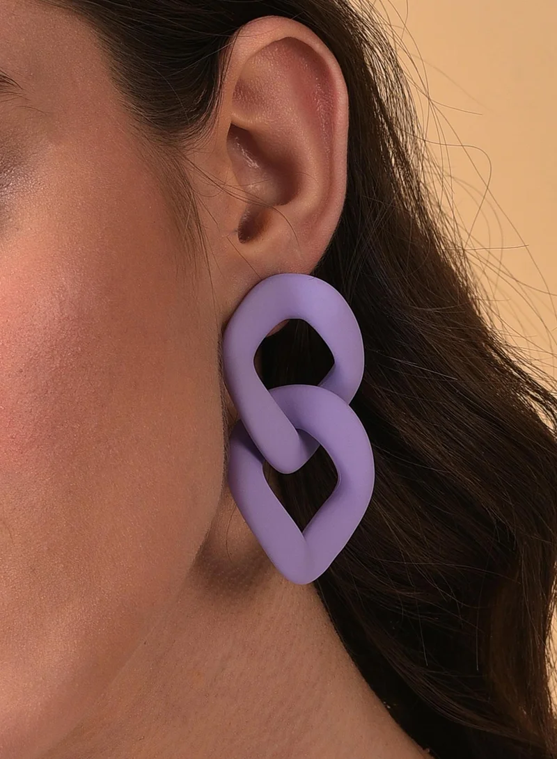 SOHI Purple Contemporary Artificial Stud Earring Jewellery