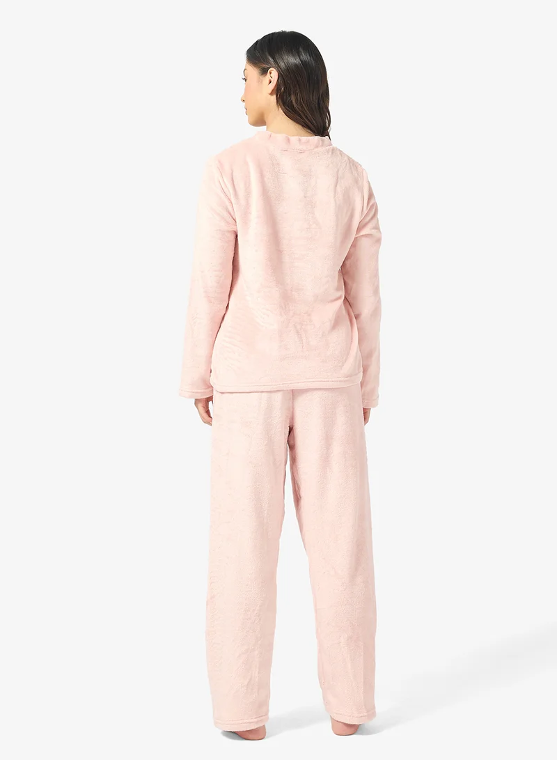 Ginger Cozy Velour Loungewear Pyjama Set