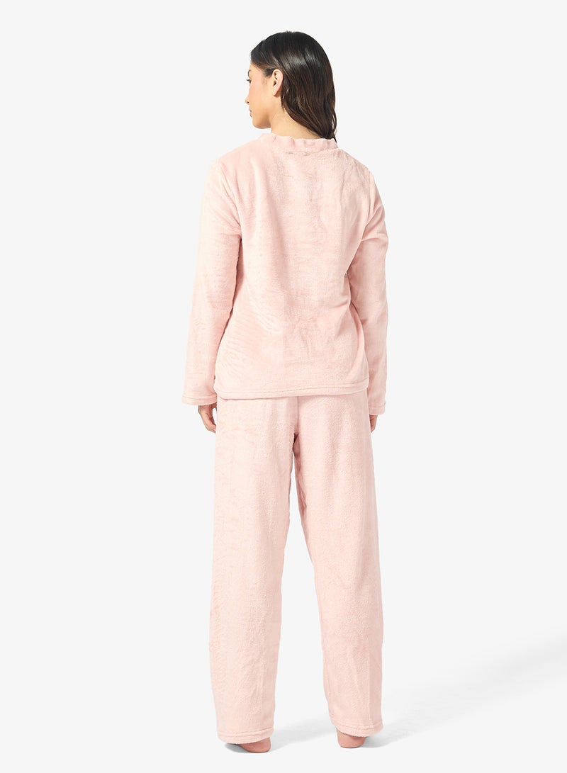 Ginger Cozy Velour Loungewear Pyjama Set - Image 2
