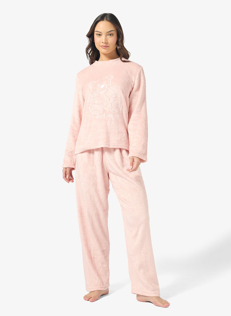 Ginger Cozy Velour Loungewear Pyjama Set - Image 5